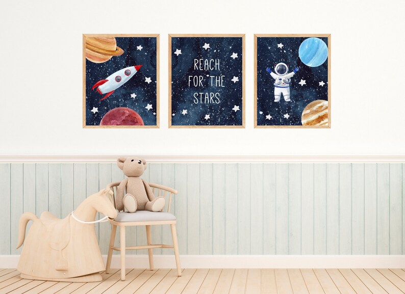 Outer Space Wall Art for Nursery Decor Digital Download Etsy