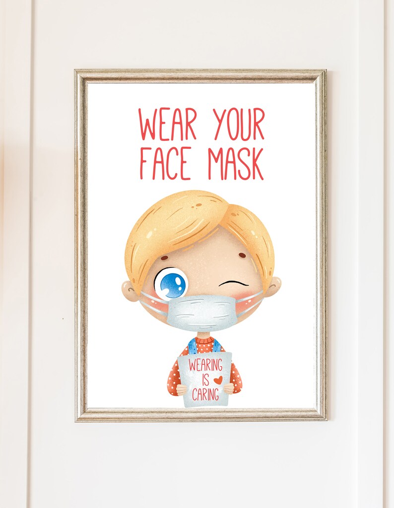 Wear Your Mask Printable School Sign Digital Download | Etsy