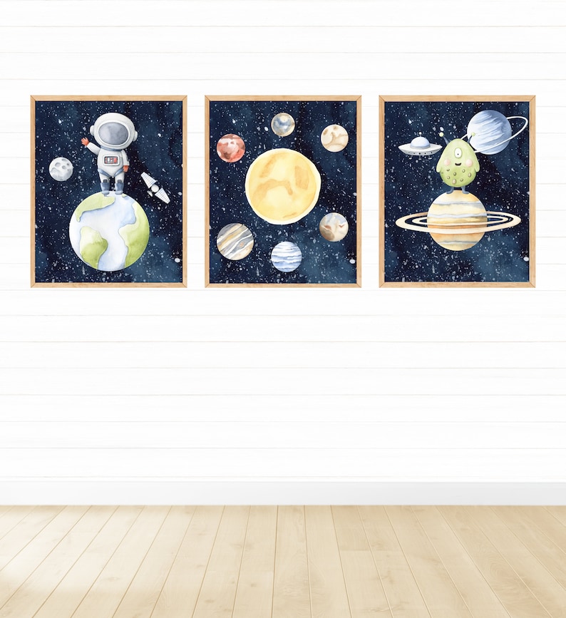 Printable Outer Space Wall Art Digital Download Space Etsy