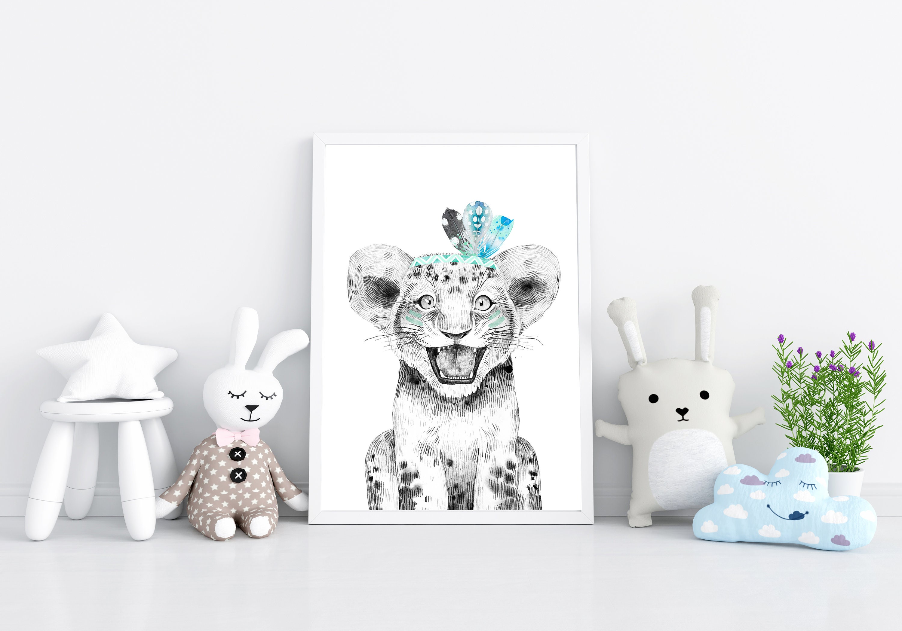 Baby Lion Wall Art Digital Download Printable Wall Art Etsy