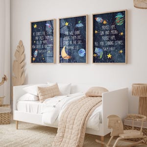Outer Space Printable Wall Art With Bible Verses, Digital Download ...
