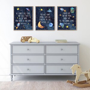 Outer Space Printable Wall Art With Bible Verses, Digital Download ...