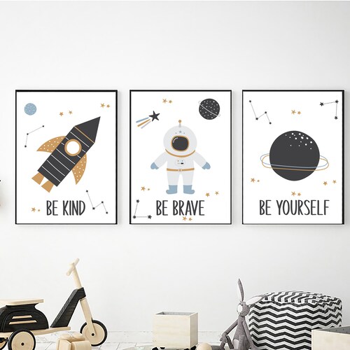 Space Printable Wall Art Set of 3 Digital Download Nursery - Etsy