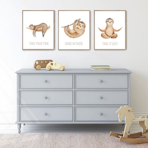 Sloth Printable Wall Art, Digital Download, Sloth Prints, Nursery ...