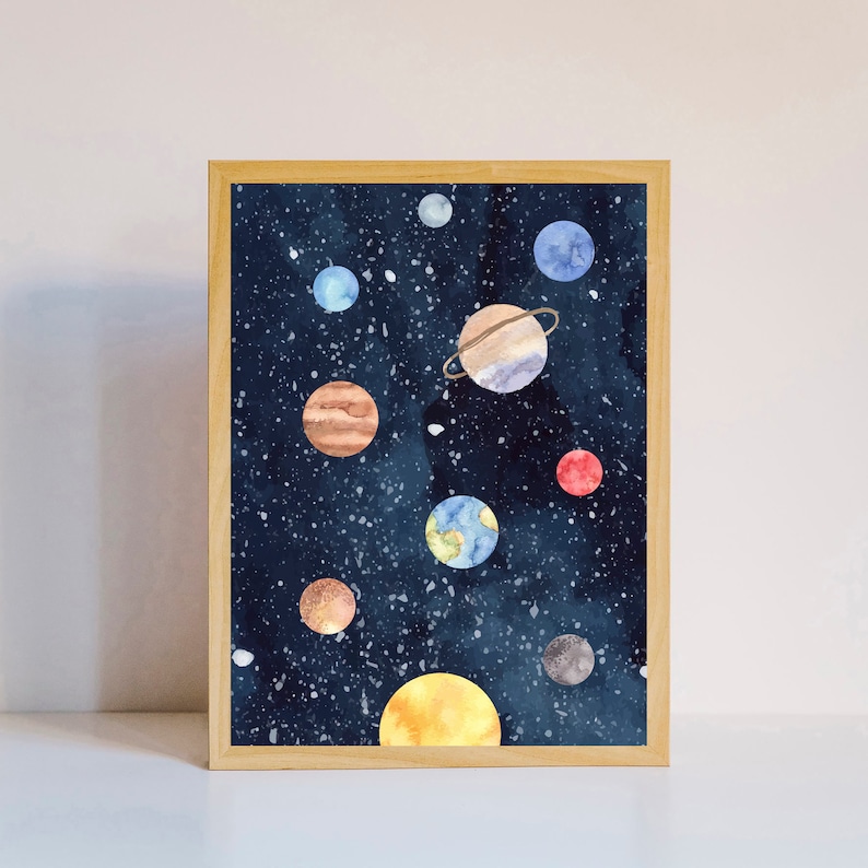 Solar System Wall Art Printable Wall Art Digital Download - Etsy