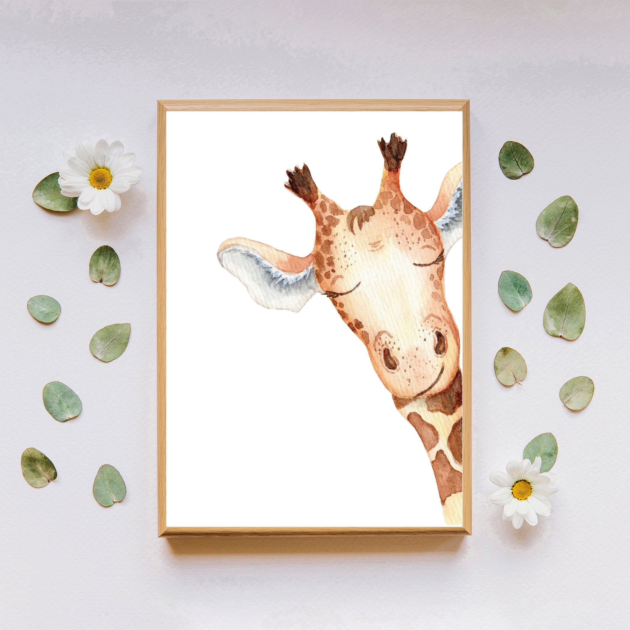 Giraffe Wall Art Printable Set Digital Download Set of 3 | Etsy