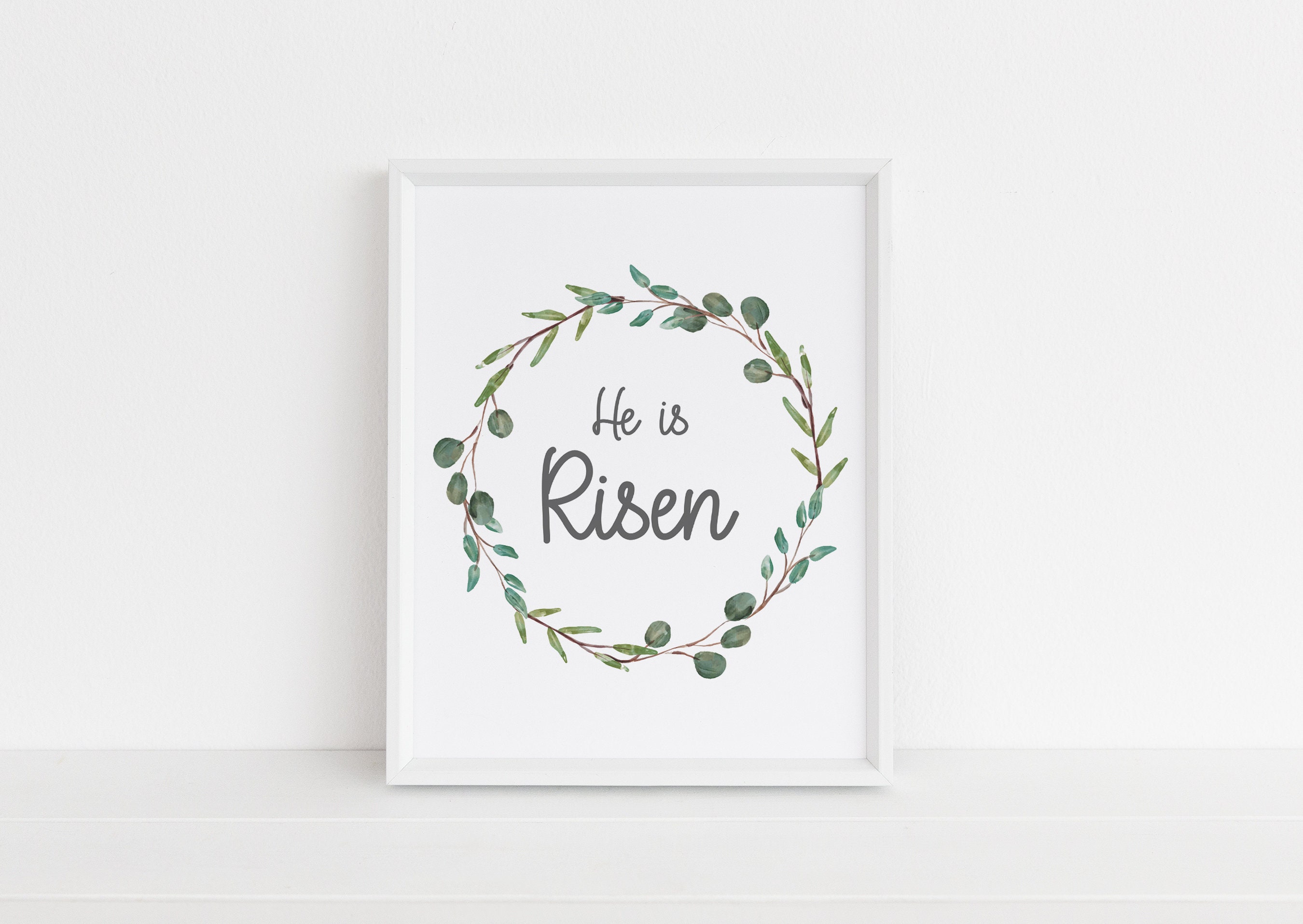 He is Risen Bible Verse Printable Wall Art, Digital Download, Christian ...