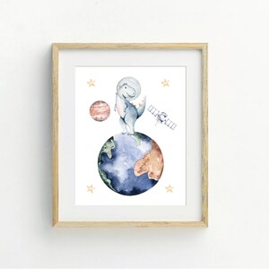 Dinosaurs in Outer Space Printable Wall Art, Digital Download, Outer ...