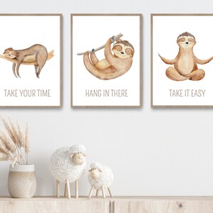 Sloth Printable Wall Art, Digital Download, Sloth Prints, Nursery ...