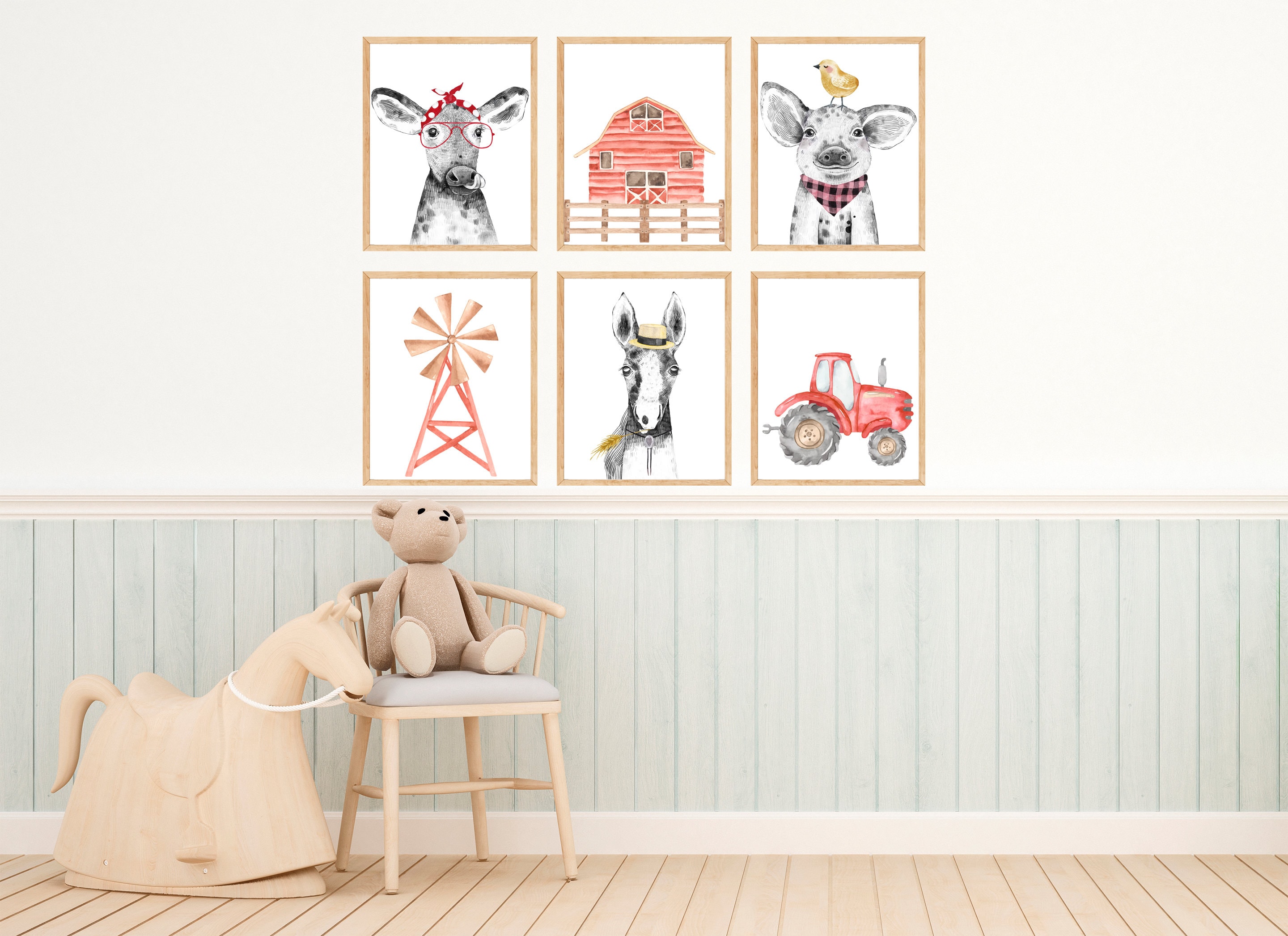 Farm Animal Nursery Prints for Nursery Decor Digital Etsy
