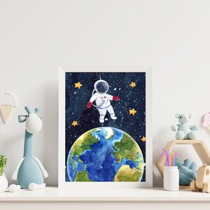 Watercolor Outer Space Printable Wall Art Set of 3, Digital Download ...
