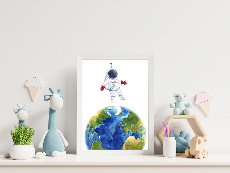 Set of 3 Outer Space Wall Art Nursery Decor Space Prints Kids Room Decor Outer Space Decor Printable Wall Art Digital Download