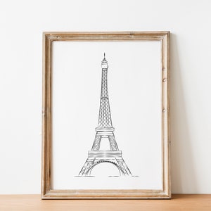 Printable Eiffel Tower Print Digital Download Printable Wall - Etsy