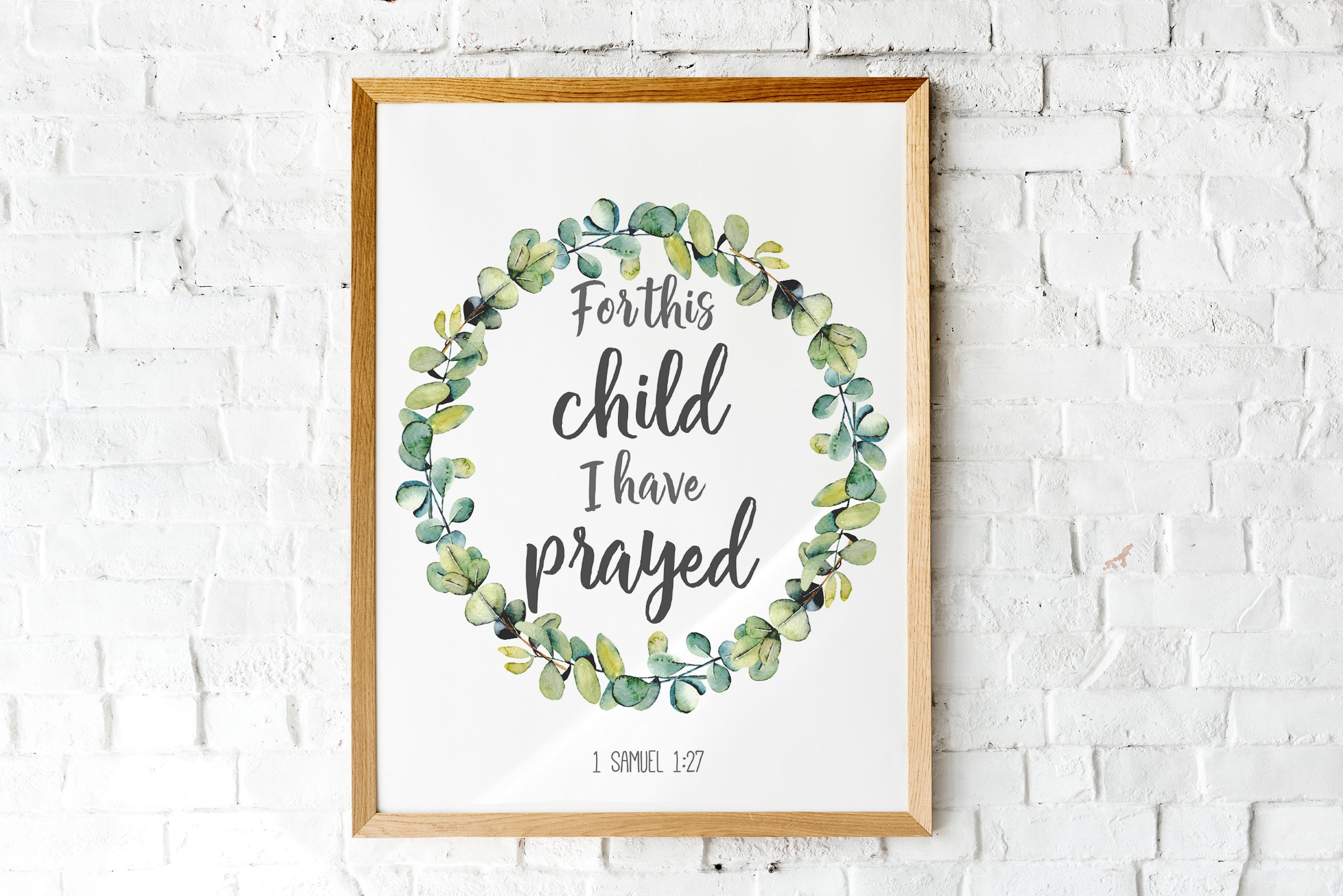Bible Verse for Baby Nursery Decor Digital Download 1 Samuel Etsy
