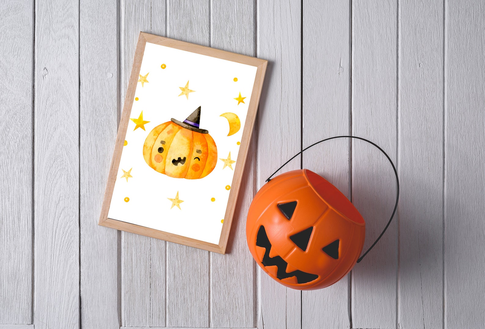 Watercolor Halloween Printable Wall Art Digital Download - Etsy