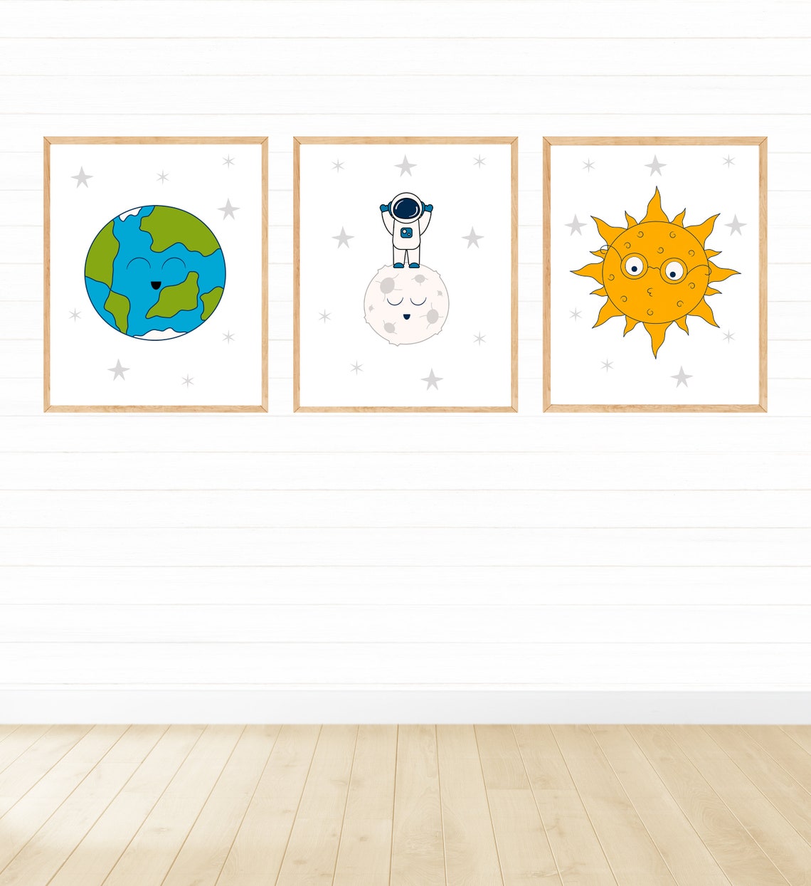 Space Wall Art Set Digital Download Outer Space Decor Etsy