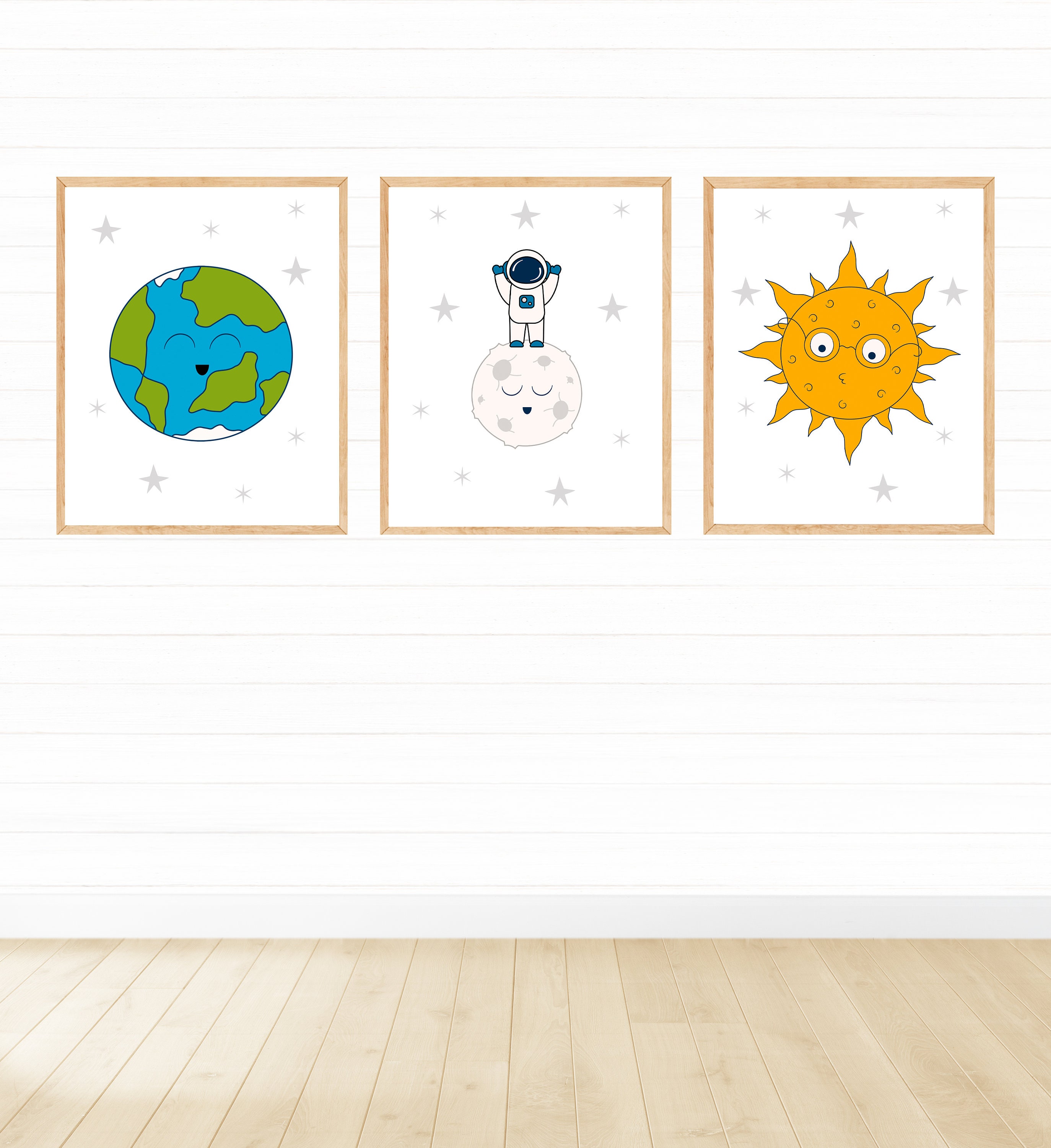 Space Wall Art Set Digital Download Outer Space Decor | Etsy