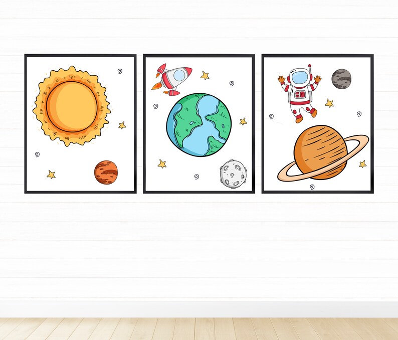 Space Printable Wall Art for Boy Nursery Decor Digital | Etsy