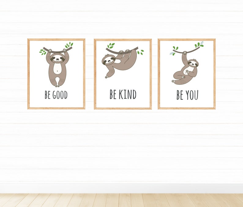 Sloth Wall Art Digital Download Printable Wall Art Nursery Etsy