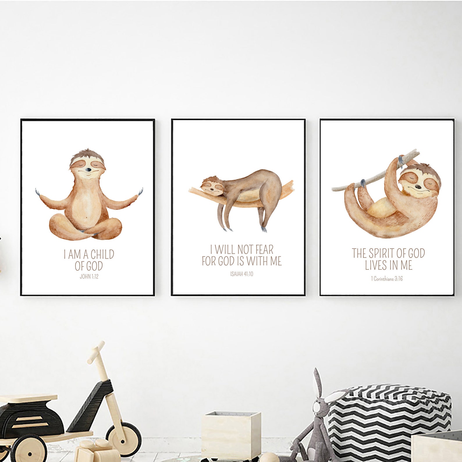 Sloth Bible Verse Printable Wall Art Digital Download Sloth Etsy