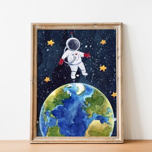 Watercolor Outer Space Printable Wall Art Set of 3, Digital Download ...