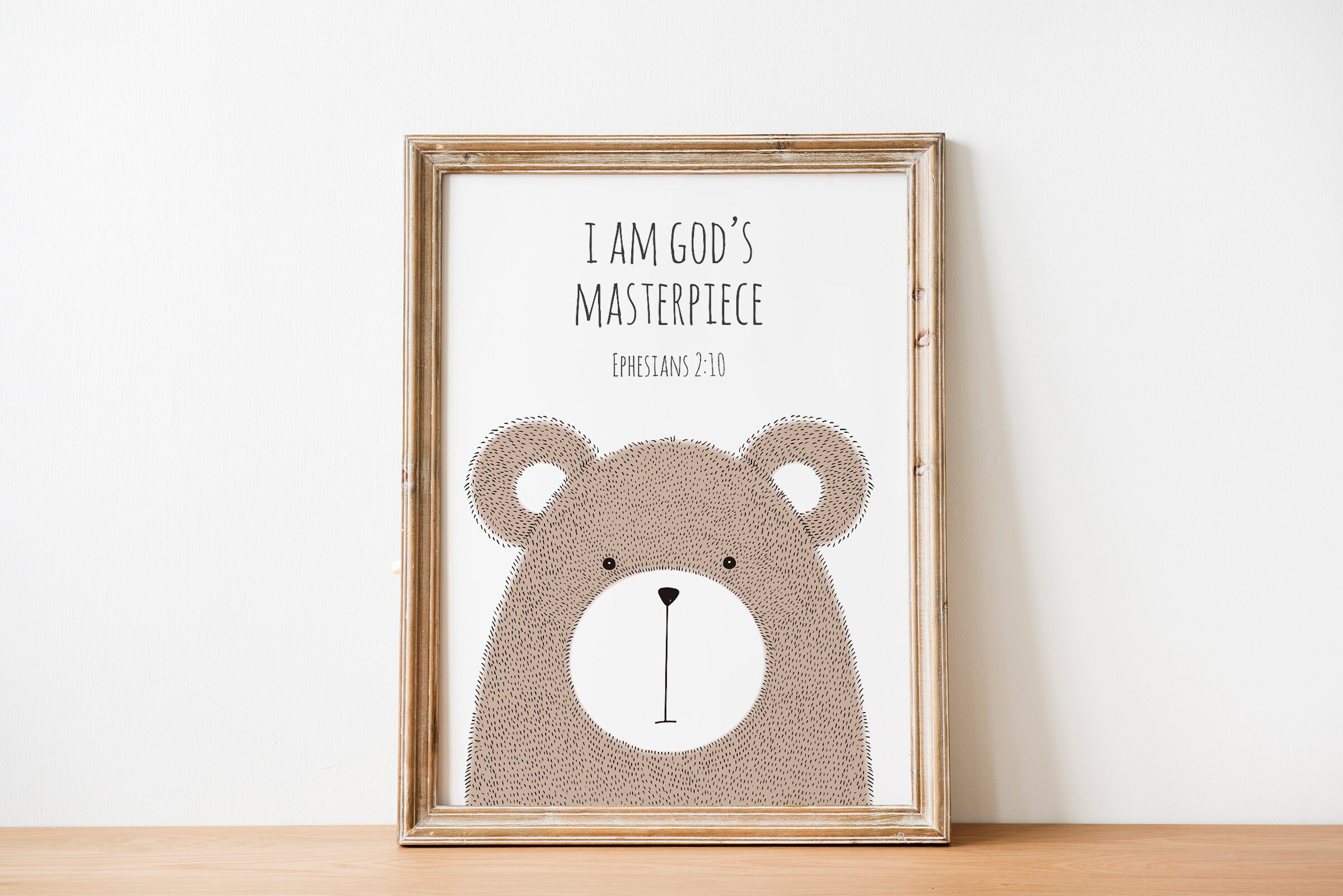 Woodland Animals Bible Verse Printable Wall Art Digital | Etsy