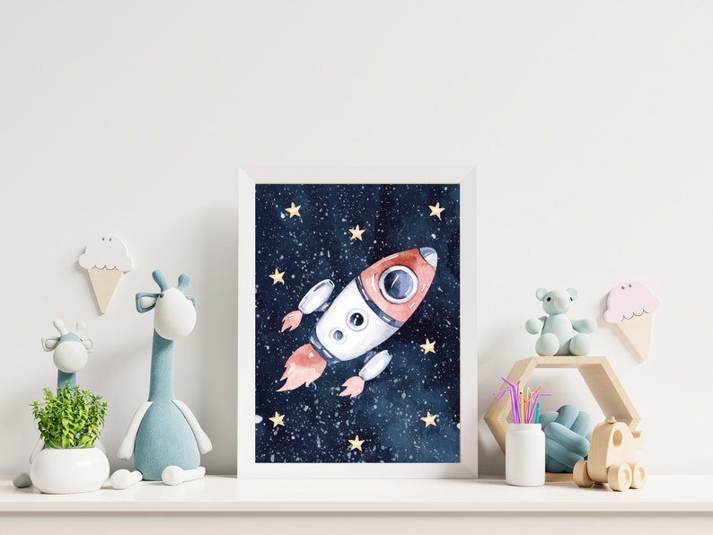 Outer Space Wall Art Set Printable Wall Art Digital Etsy