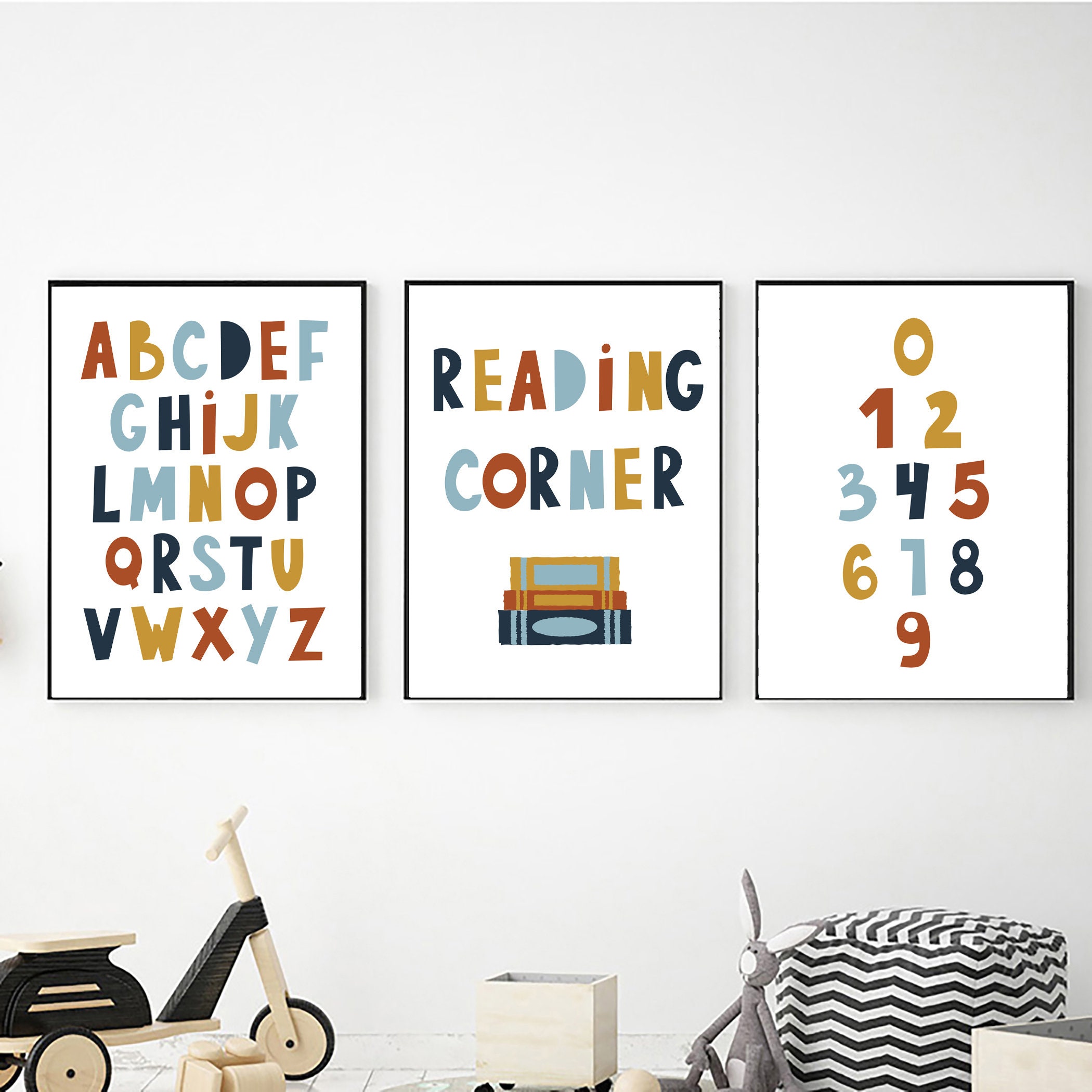 Reading Corner Printable Wall Art Digital Download Alphabet Etsy