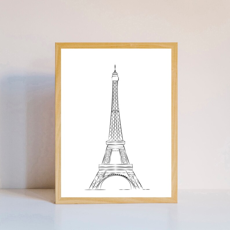 Printable Eiffel Tower Print Digital Download Printable Wall - Etsy