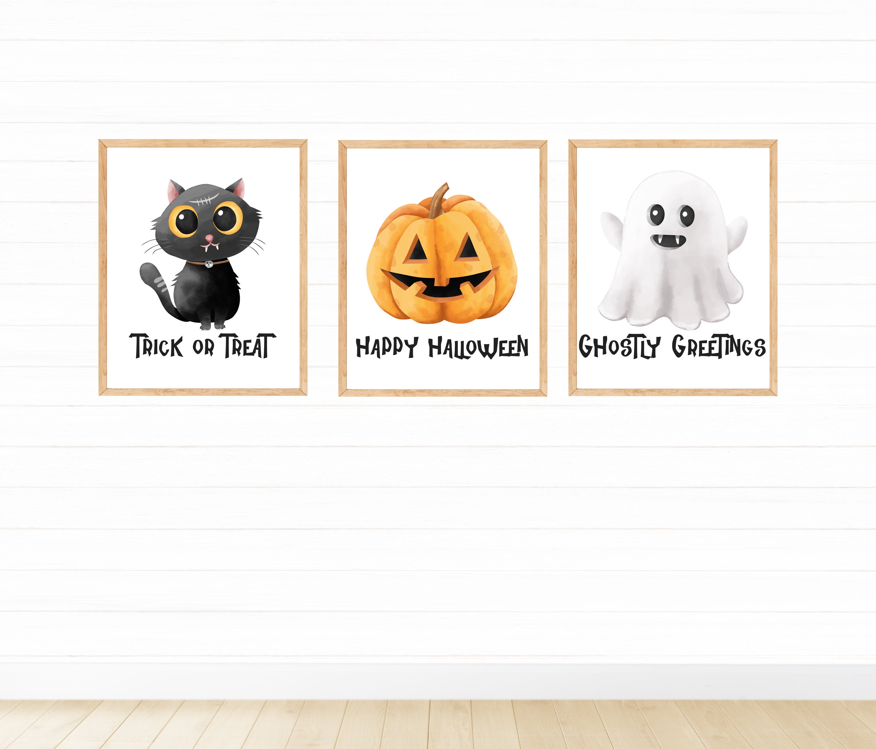 Halloween Wall Art Set Printable Wall Art Digital Download Etsy