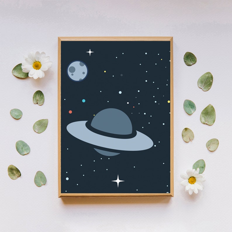 Outer Space Wall Art Digital Download Printable Wall Art Etsy