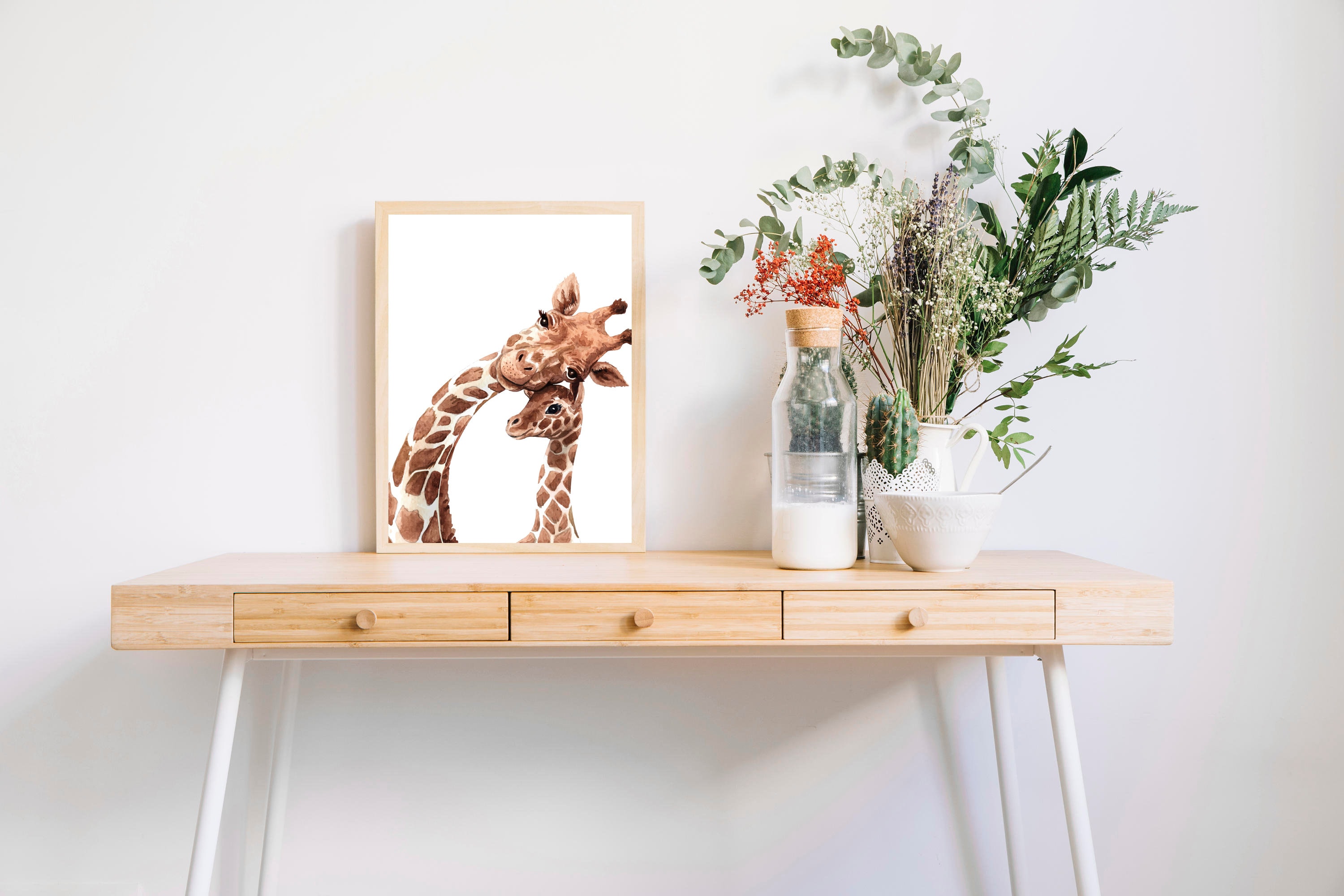 Giraffe You Are So Loved Printable Wall Art Digital Download | Etsy