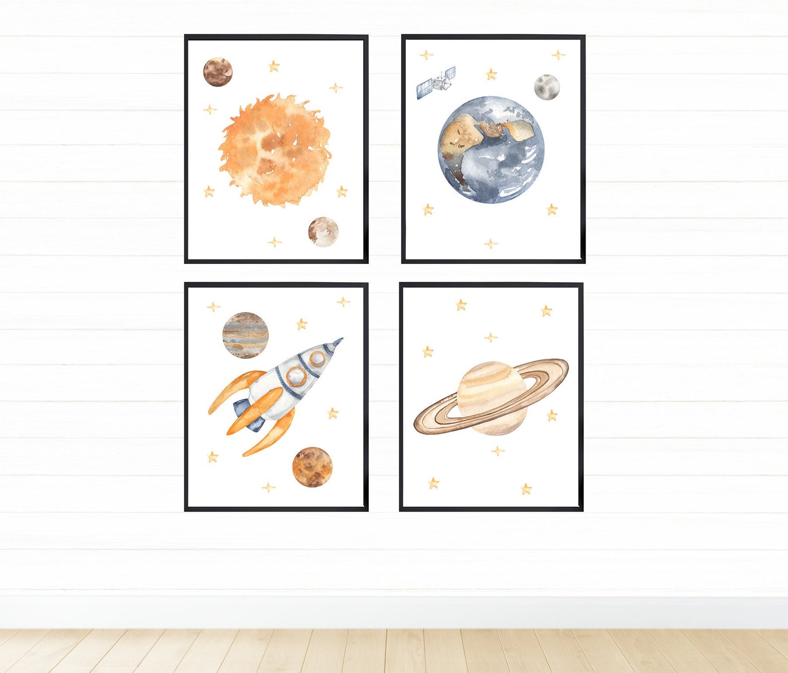Printable Outer Space Wall Art Set Digital Download Etsy