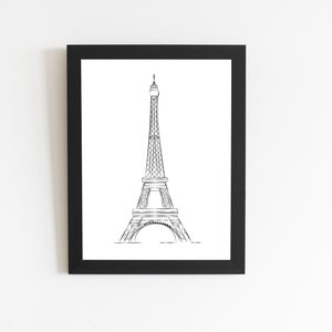 Printable Eiffel Tower Print Digital Download Printable Wall - Etsy