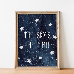 Printable Watercolor Space Wall Art Set of 6, Digital Download Art ...