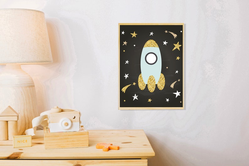 Space Themed Wall Art for Kids Digital DownloadOuter Space Etsy