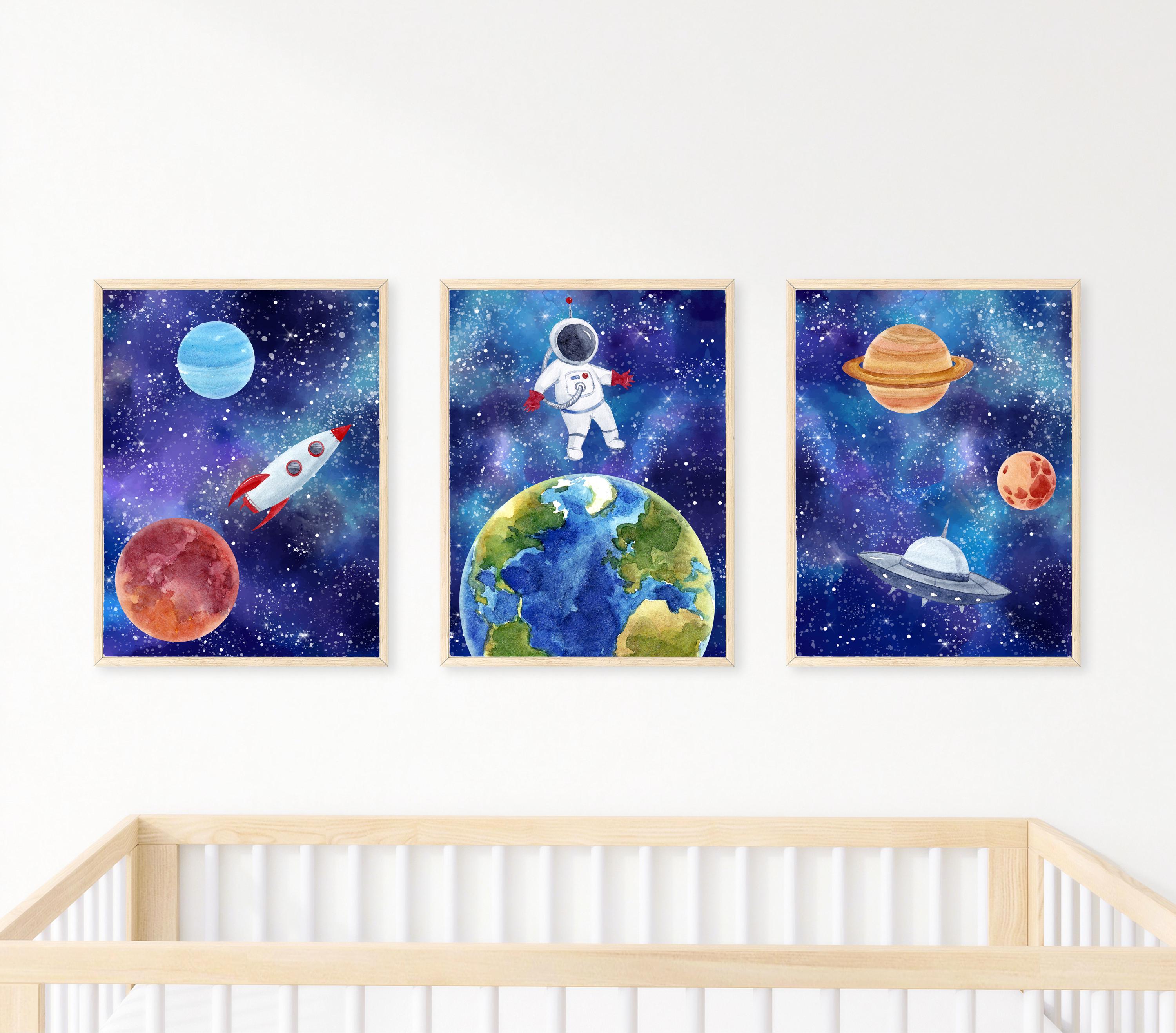 Printable Outer Space Nursery Wall Art Prints: Planets, Rocket ...