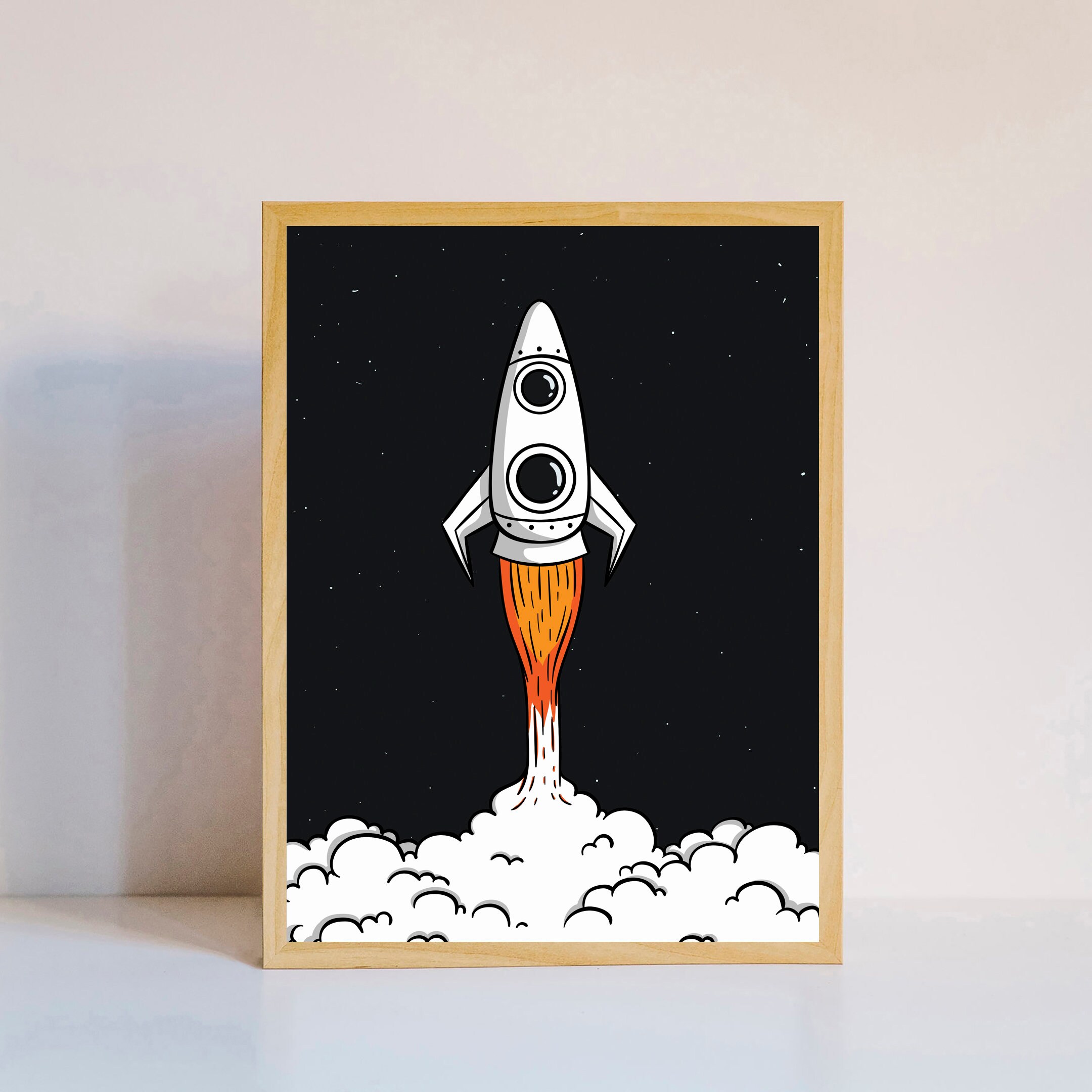 Set of 6 Space Kids Wall Art Digital Download Outer Space | Etsy