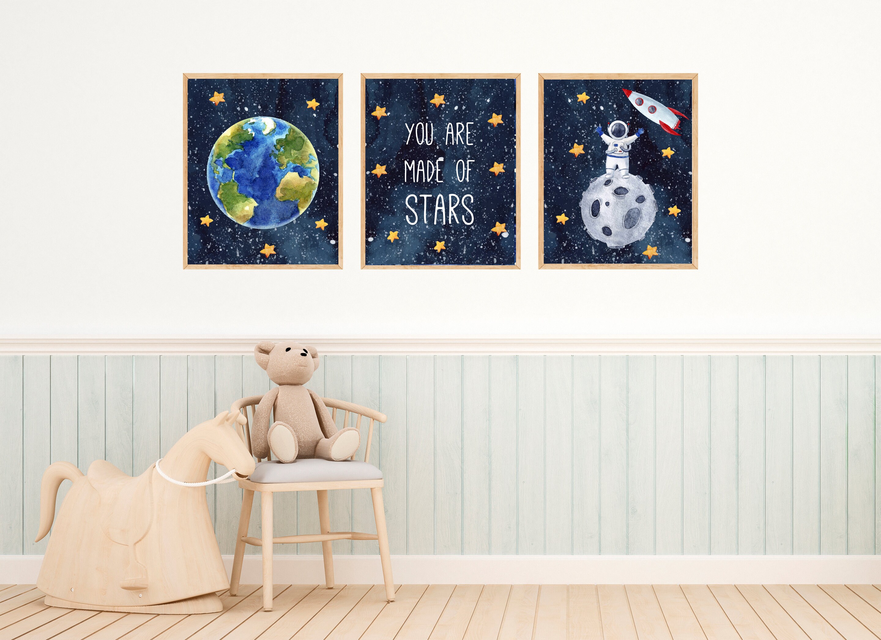Set of 3 Outer Space Printable Wall Art Digital Download Etsy
