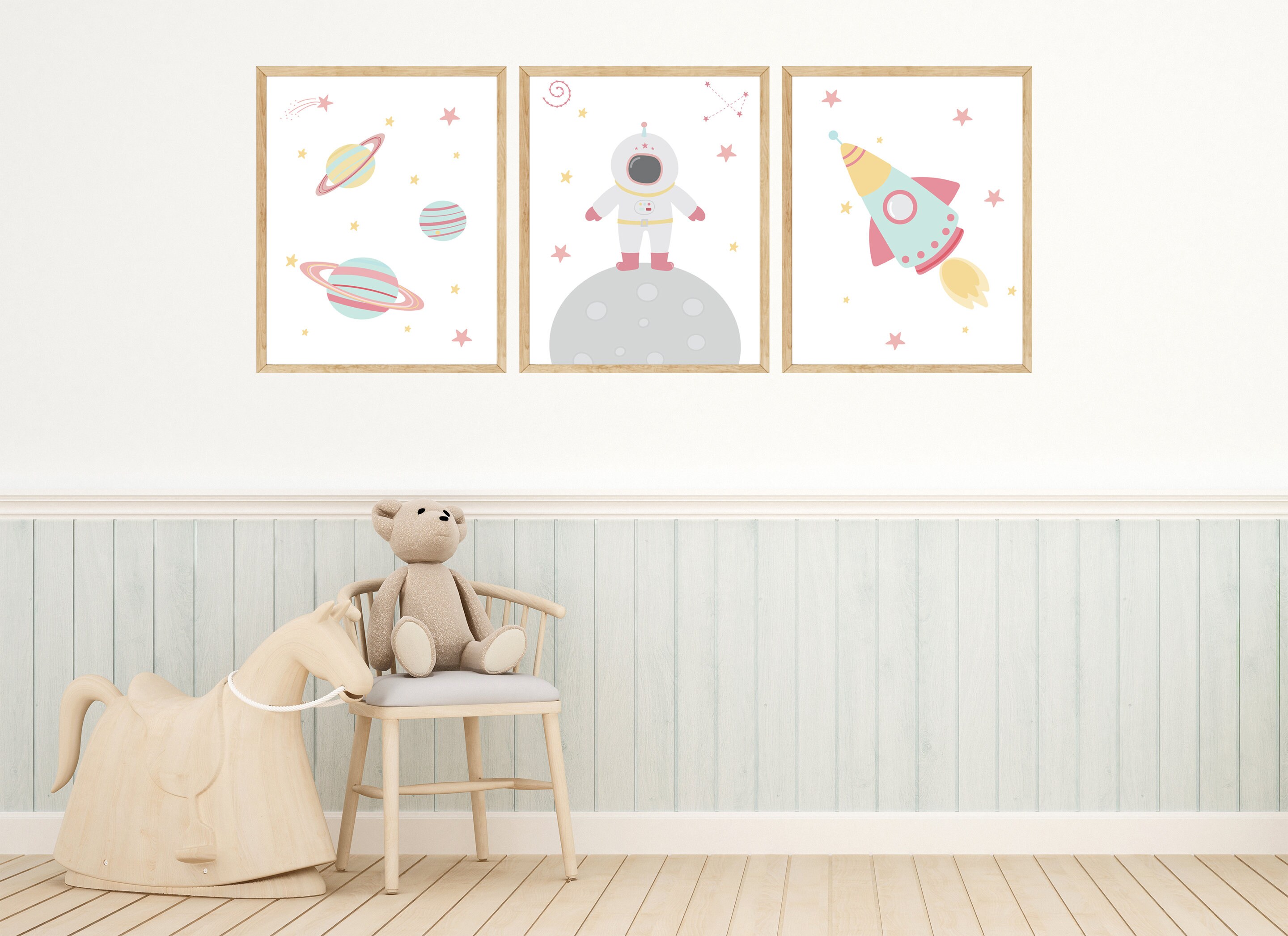 Outer Space Girls Nursery Decor Digital Download Printable Etsy