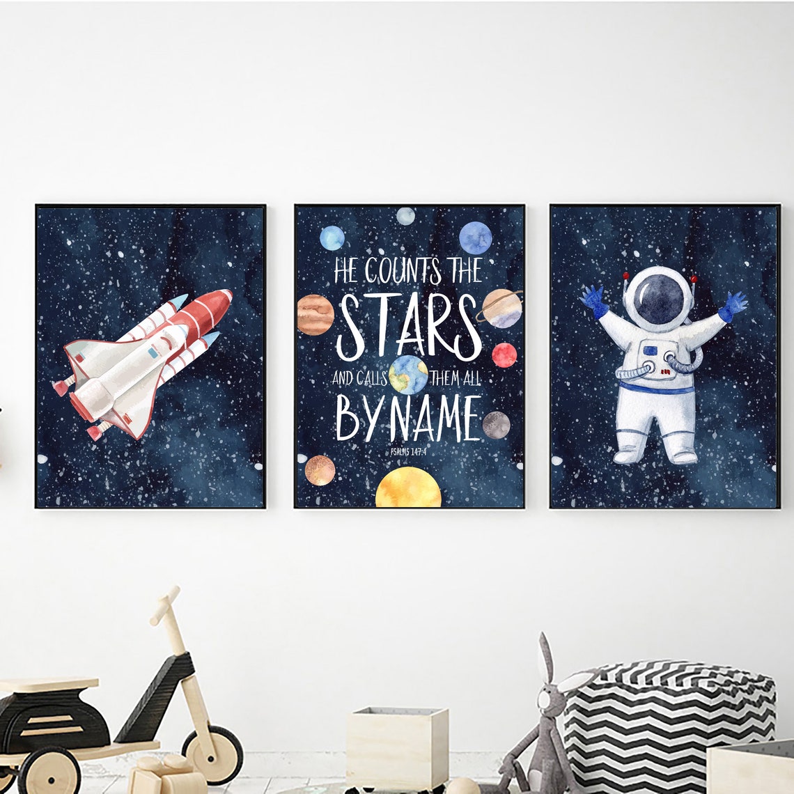 Space Printable Wall Art Digital Download Nursery Decor Etsy