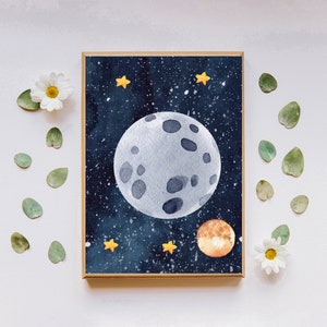 Set of 6 Outer Space Wall Art Digital Download Printable Wall - Etsy