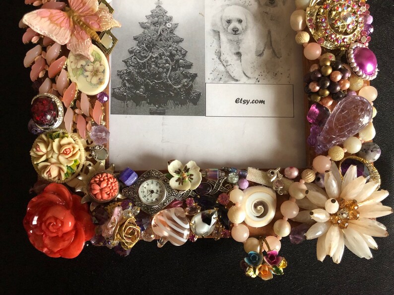 Jeweled Picture Frame 5x7 Shabby Chic Photo Etsy