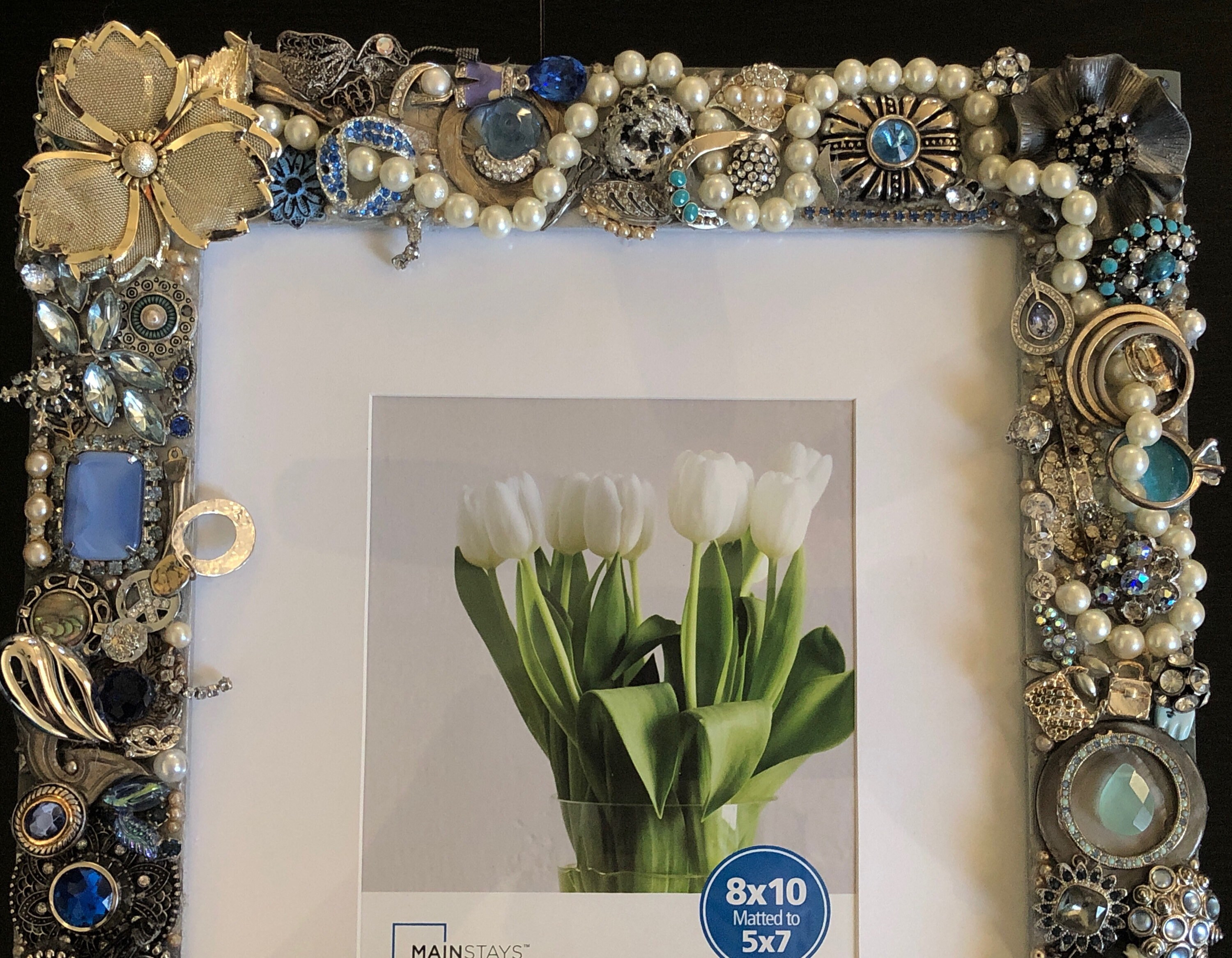 Jeweled Picture Frame 8x10 Photo Etsy