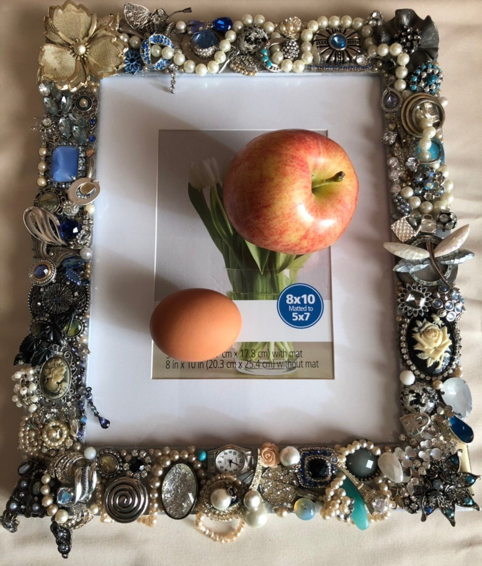 Jeweled Picture Frame 8x10 Photo Etsy