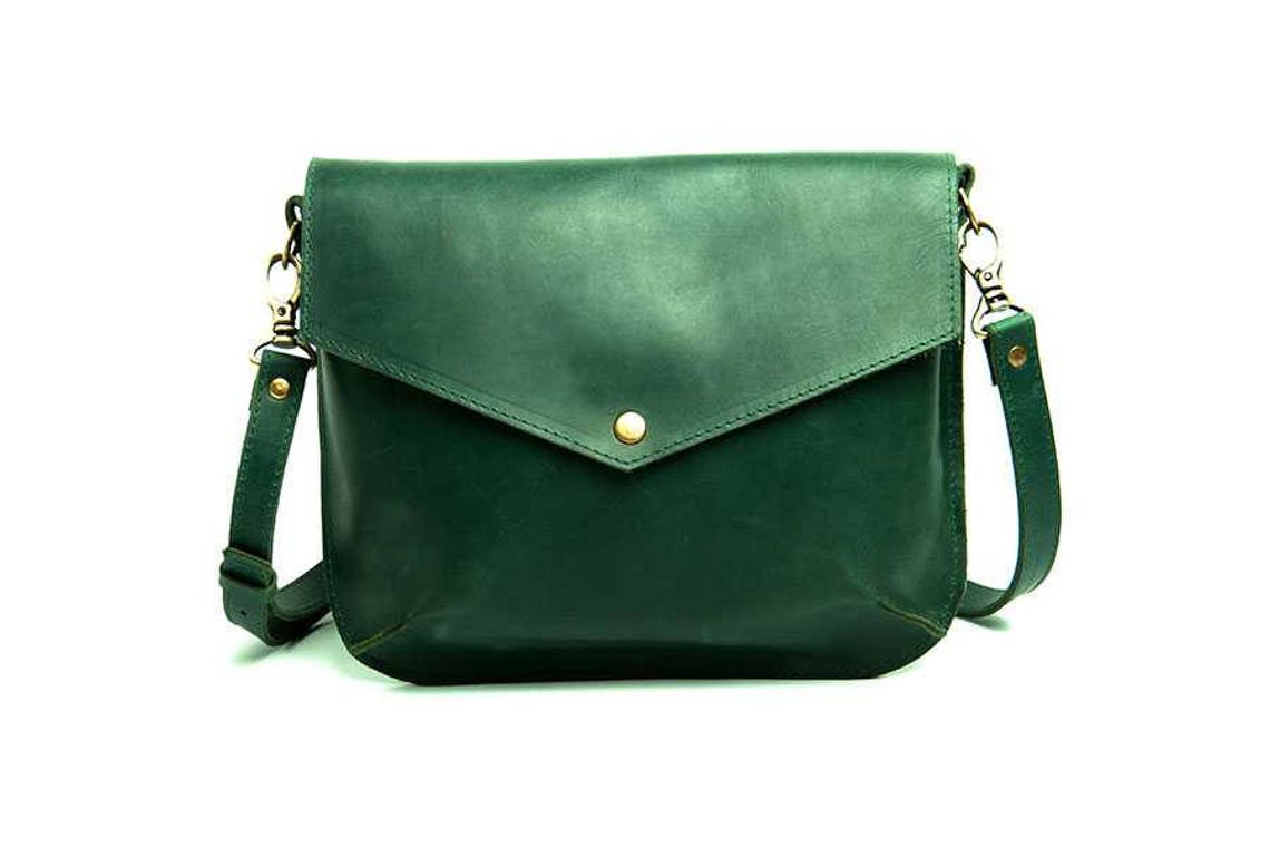 Green Shoulder Bag Natural Leather Bag Crossbody Bag Shoulder - Etsy