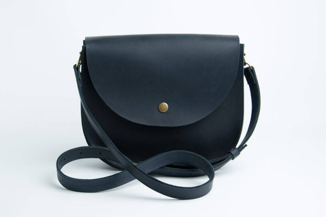 Blue Shoulder Bag Natural Leather Bag Crossbody Bag Shoulder Boho Bag