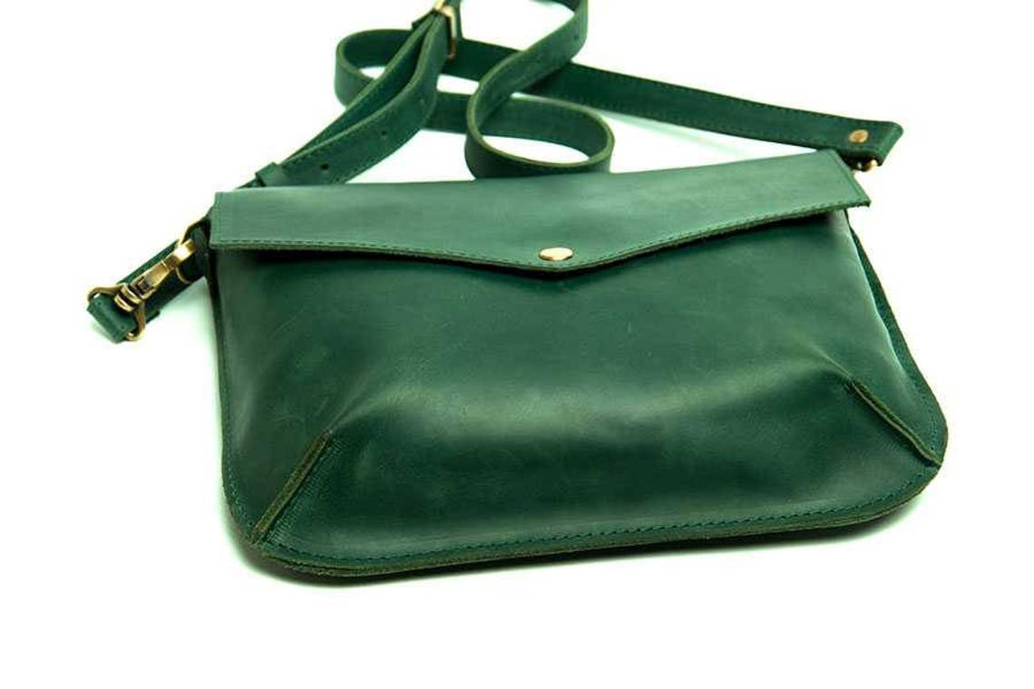 Green Shoulder Bag Natural Leather Bag Crossbody Bag Shoulder Etsy