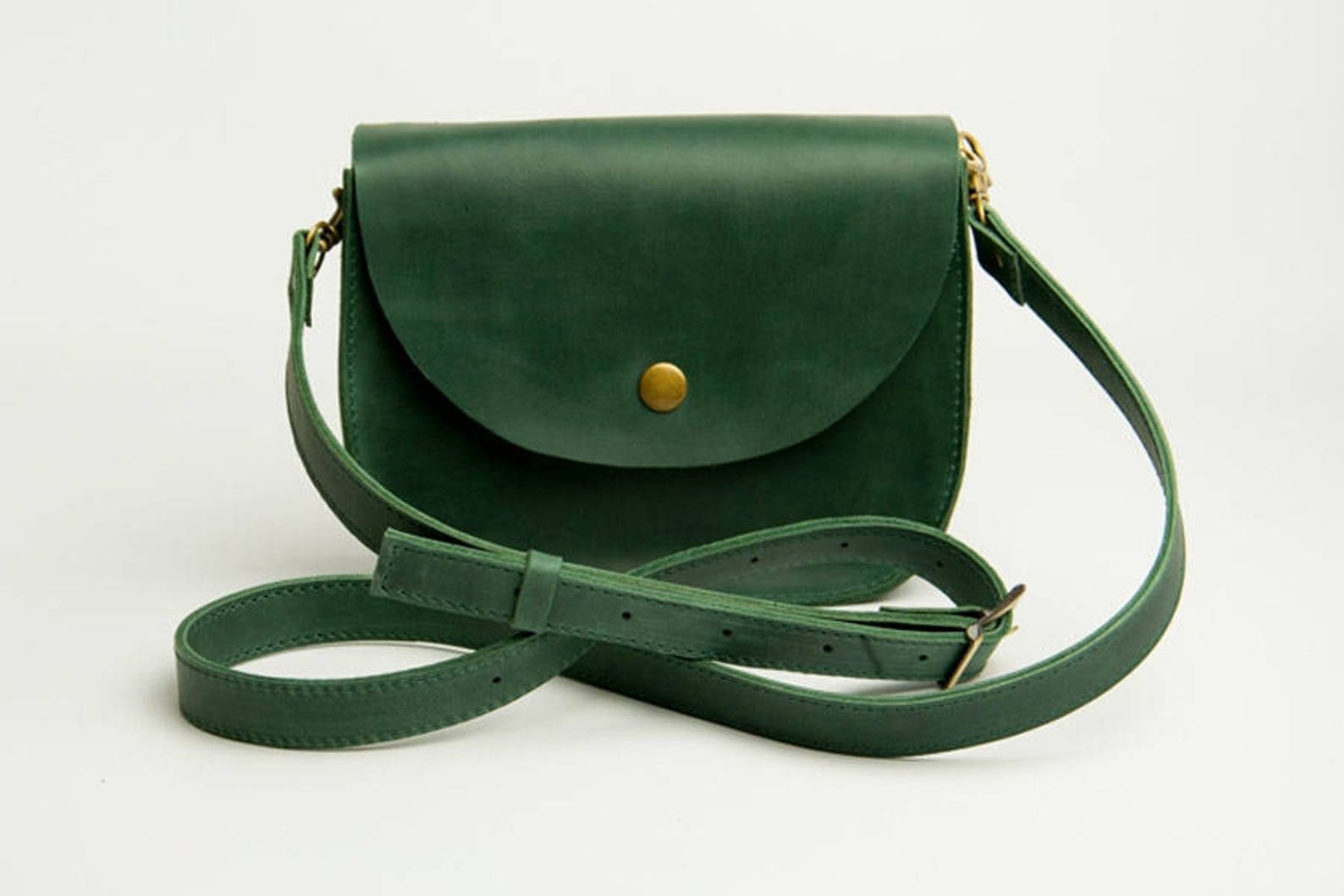 Green Shoulder Bag Natural Leather Bag Crossbody Bag Shoulder Etsy
