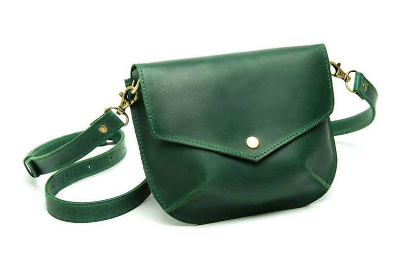 Green Shoulder Bag Natural Leather Bag Crossbody Bag Shoulder Boho Bag